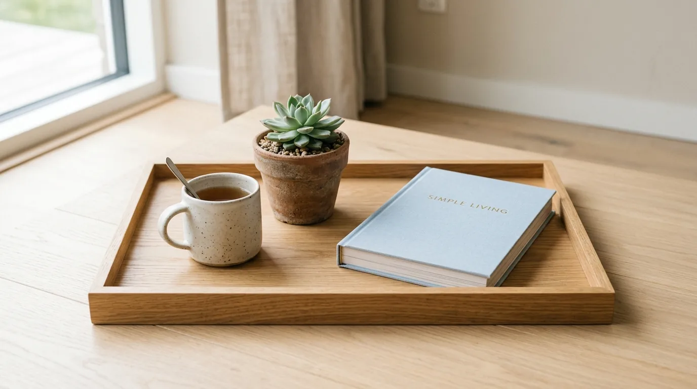 Use a tray to organize everyday items